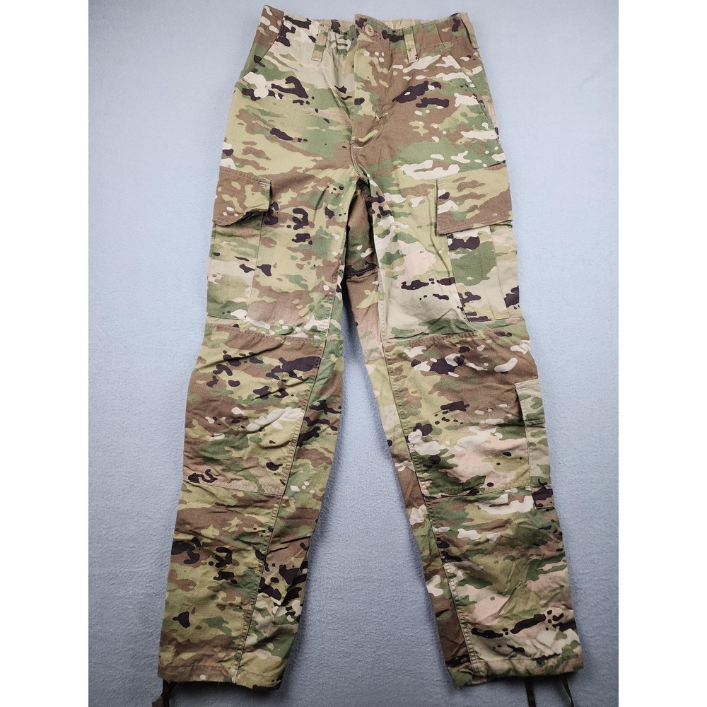 US Army Combat Pants Mens Small Regular Green Camo Cargo ACU Insect Guard Work
